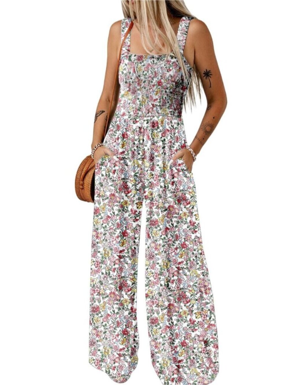 Casual Wide-Leg Jumpsuit With Pockets
